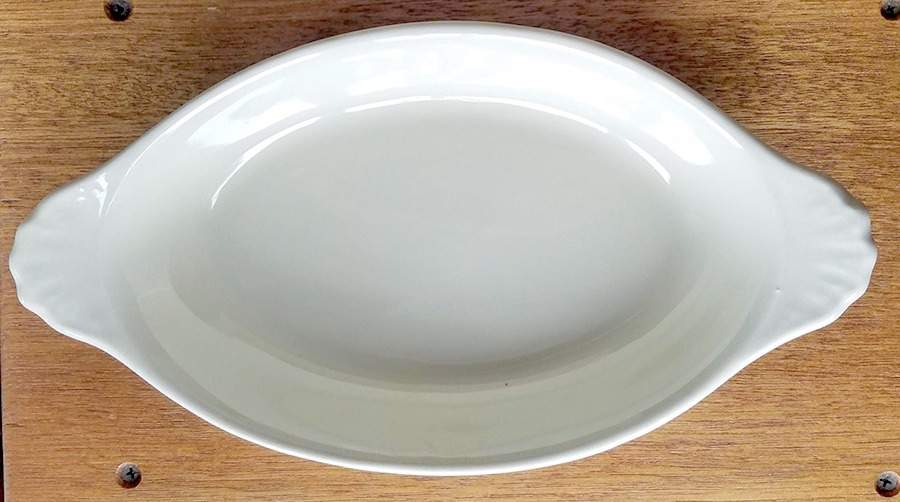 White 11" Augratin by Hall-1