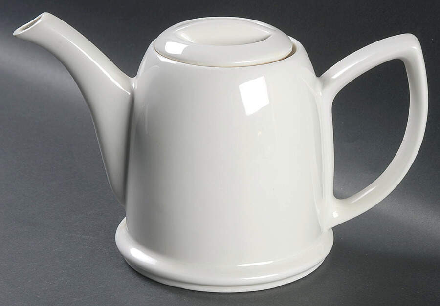 White Lipton Teapot & Lid by Hall-1