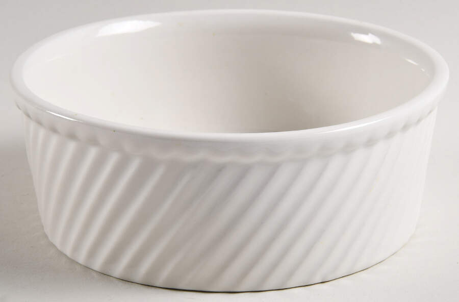 White 6" Souffle by Hall-1