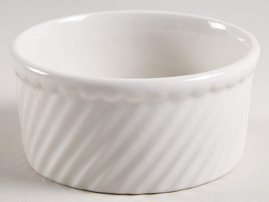 White 4" Souffle by Hall-1