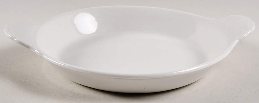 White 9" Shirred Egg Dish by Hall-1