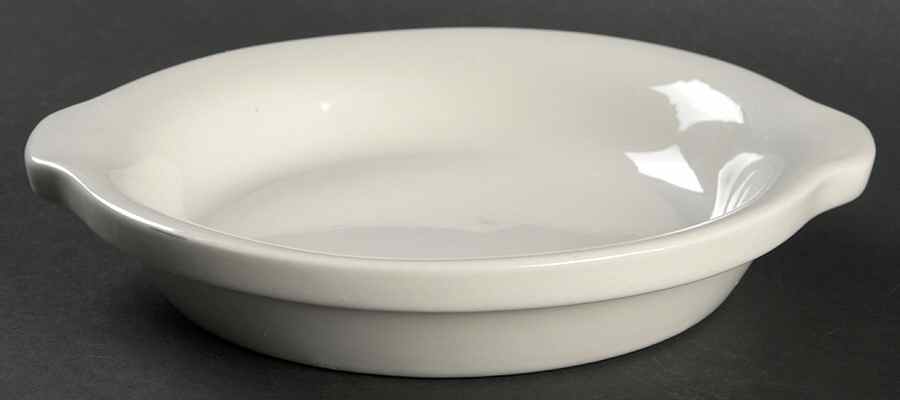 White 6" Shirred Egg Dish by Hall-1
