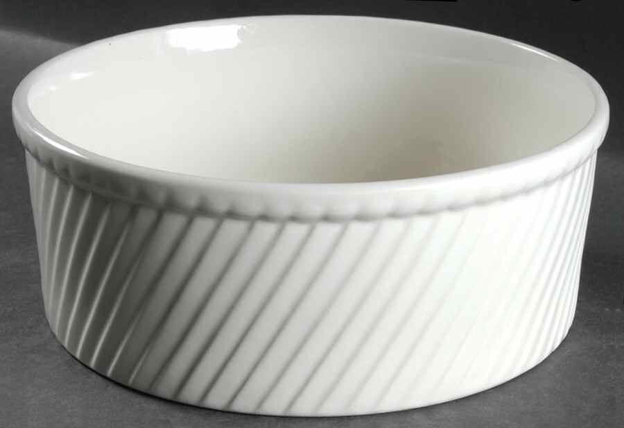 White 9" Souffle by Hall-1