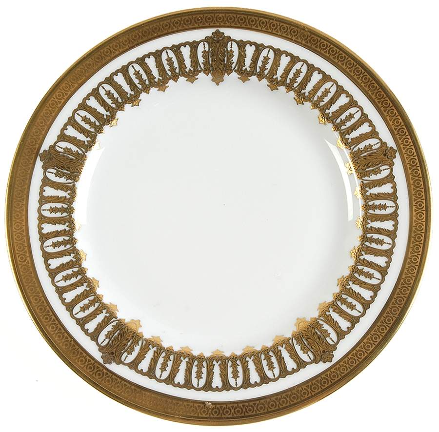 Saint Honore White and Gold Bread & Butter Plate by Haviland-1