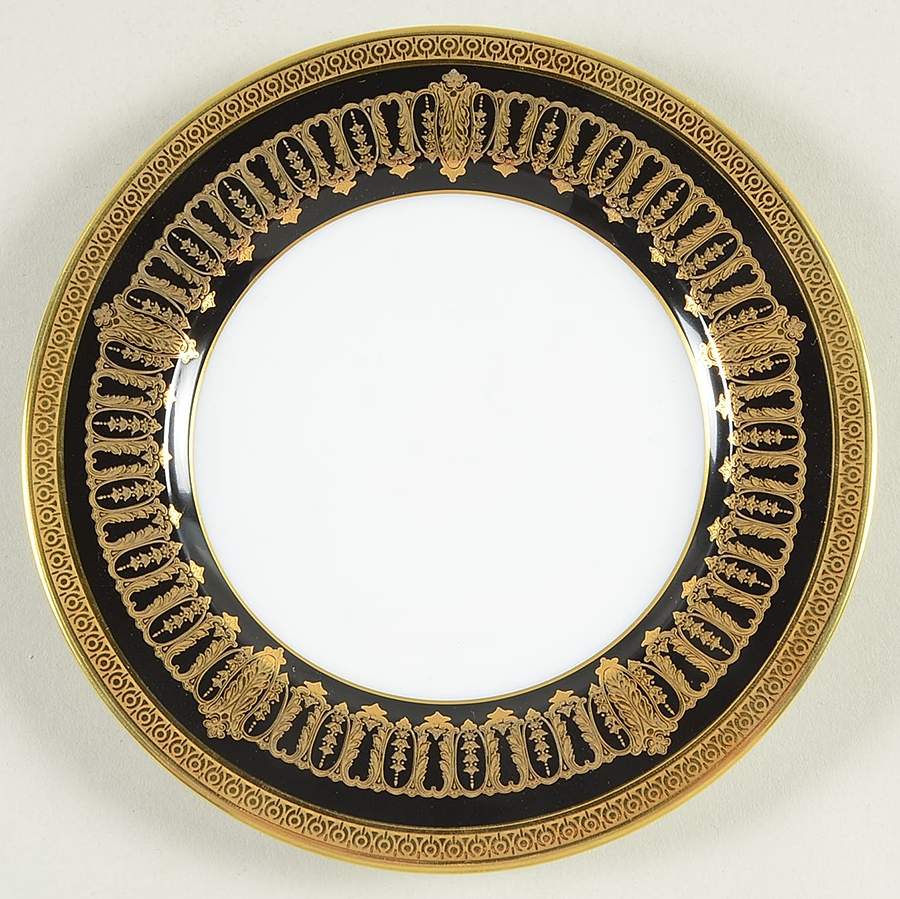 Saint Honore Noir (Black) Bread & Butter Plate by Haviland-1