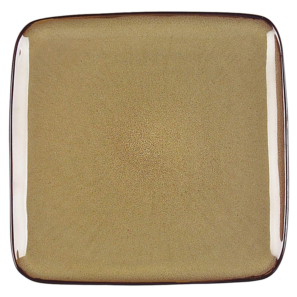 Rave Taupe Square Salad/Dessert Plate by Home Trends-1