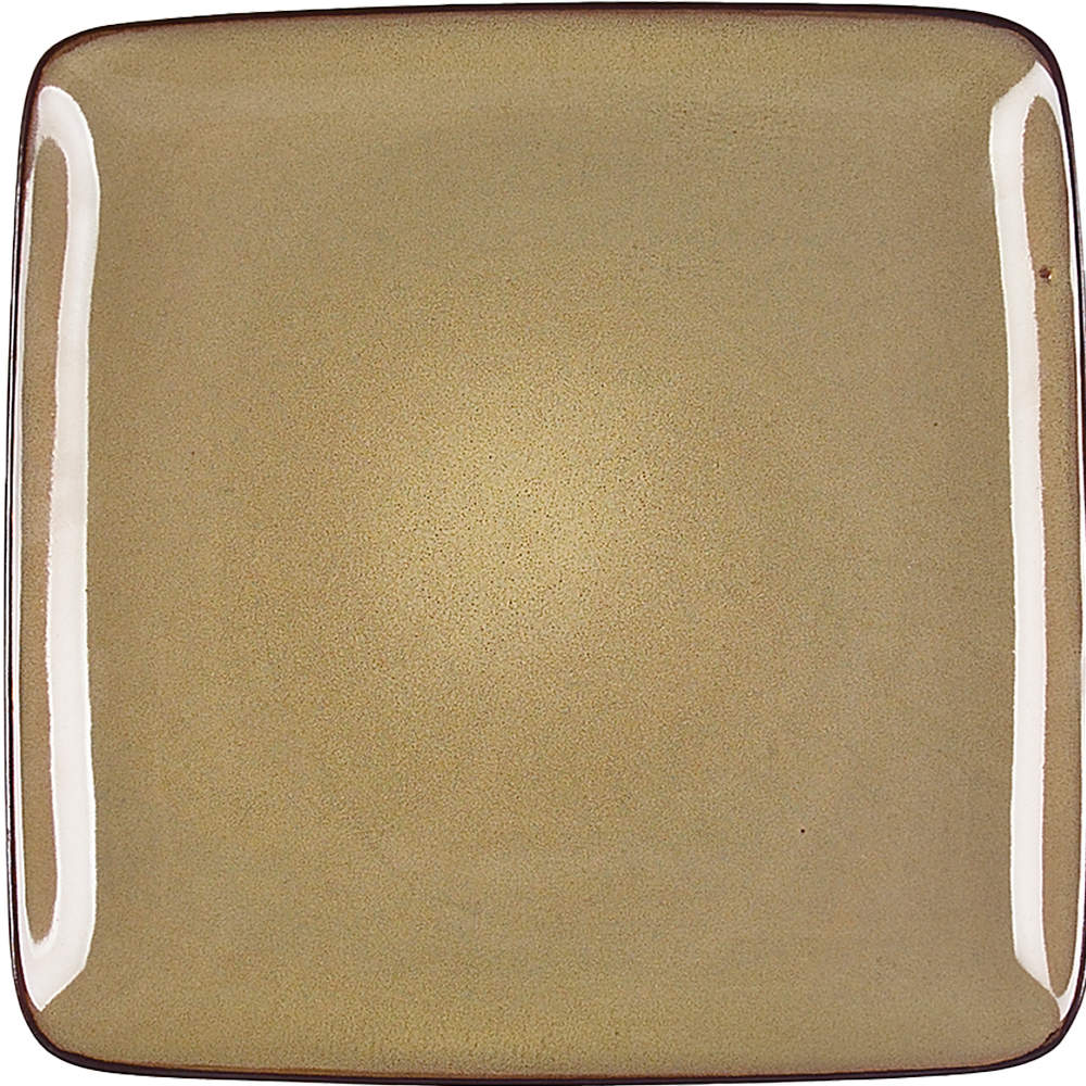 Rave Taupe Square Dinner Plate by Home Trends-1