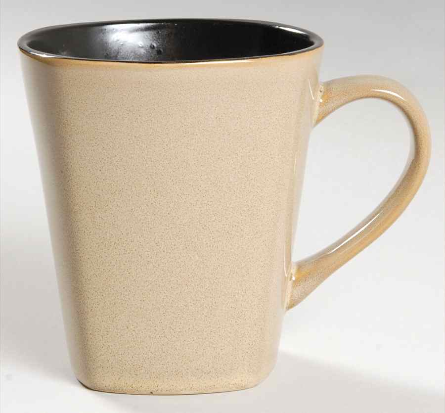 Rave Taupe Square Mug by Home Trends-1
