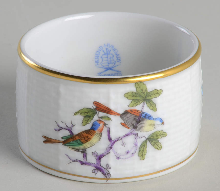 Rothschild Bird (Pastel Colors) Napkin Ring by Herend-1