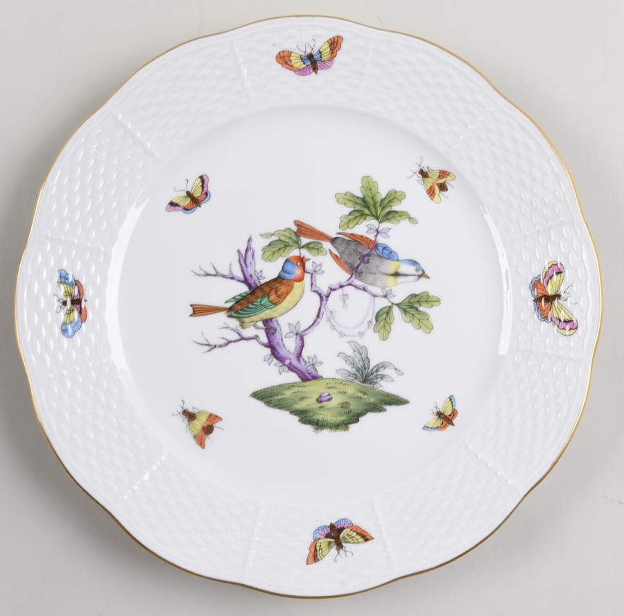 Rothschild Bird (Pastel Colors) Luncheon Plate by Herend-1