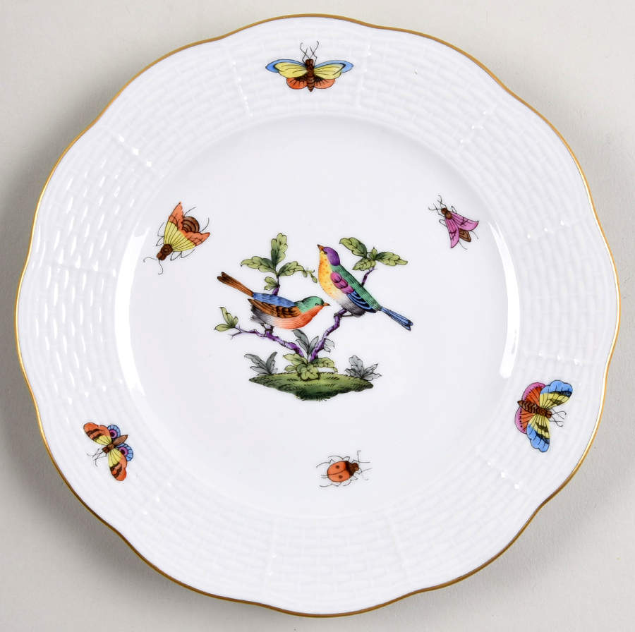 Rothschild Bird (Pastel Colors) Bread & Butter Plate by Herend-1
