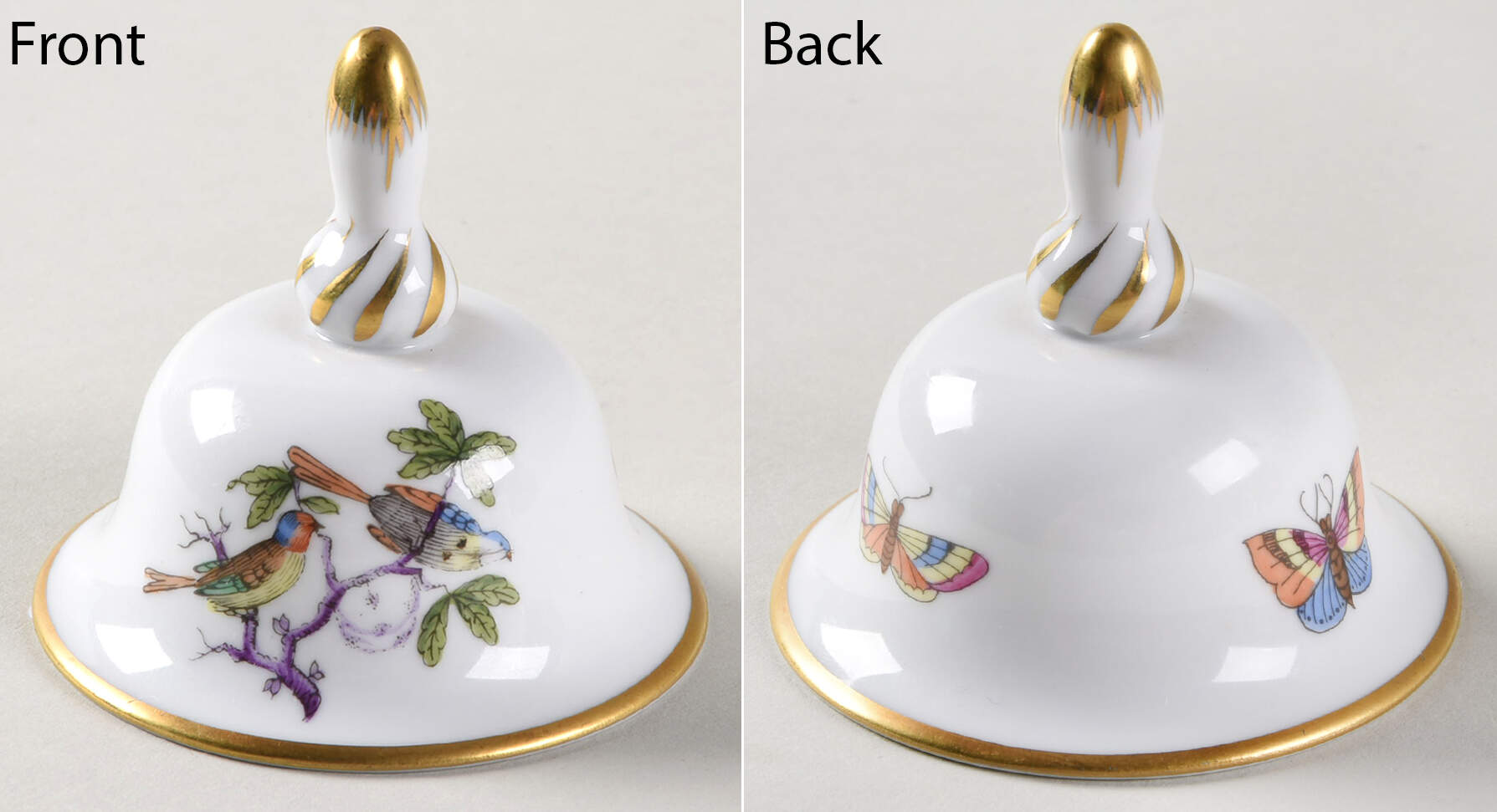 Rothschild Bird (Pastel Colors) 2" Bell by Herend-1
