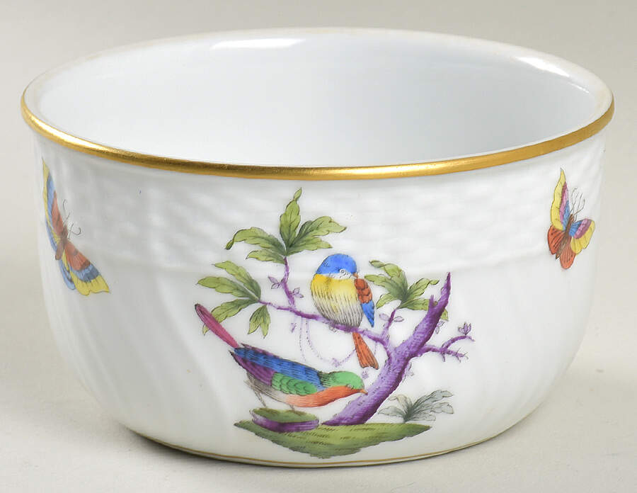 Rothschild Bird (Pastel Colors) Sugar Bowl No Lid by Herend-1