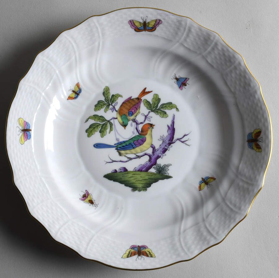 Rothschild Bird (Pastel Colors) Luncheon Plate by Herend-1