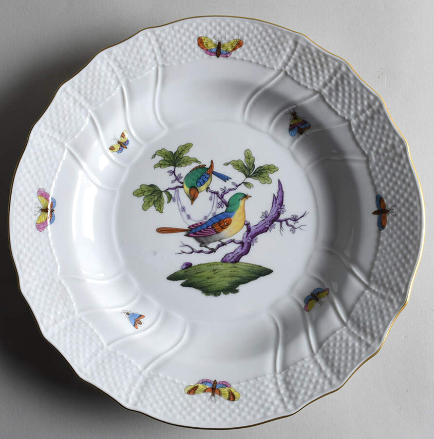 Rothschild Bird (Pastel Colors) Dinner Plate by Herend-1