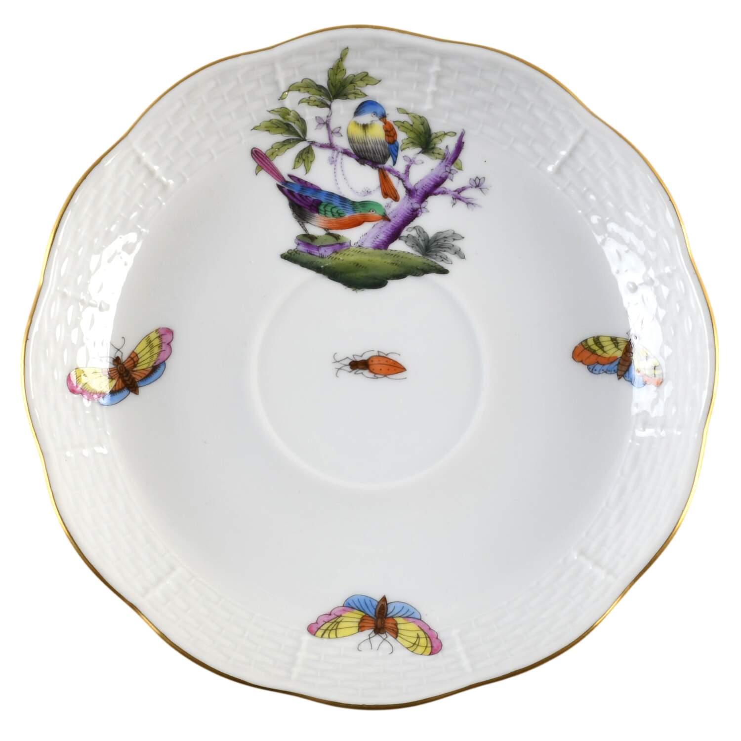 Rothschild Bird (Pastel Colors) Saucer for Flat Cup by Herend-1