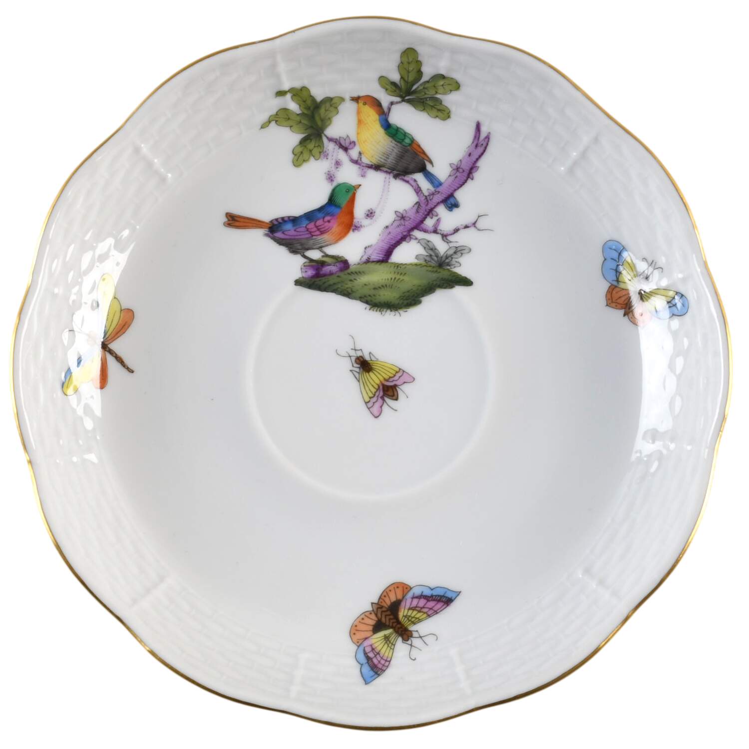 Rothschild Bird (Pastel Colors) Saucer for Flat Cup by Herend-1