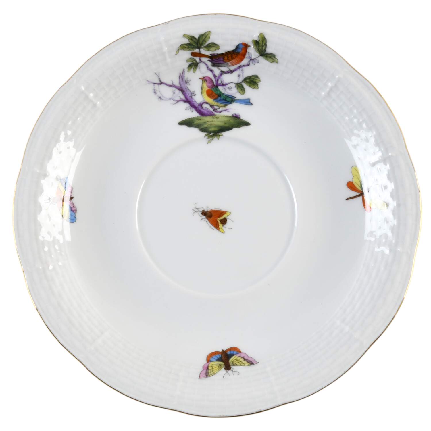 Rothschild Bird (Pastel Colors) Saucer for Footed Cream Soup Bowl by Herend-1