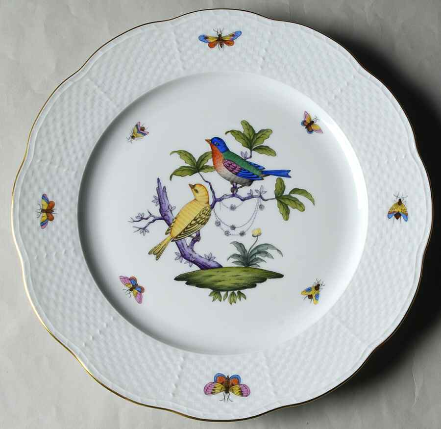 Rothschild Bird (Pastel Colors) Service Plate (Charger) by Herend-1