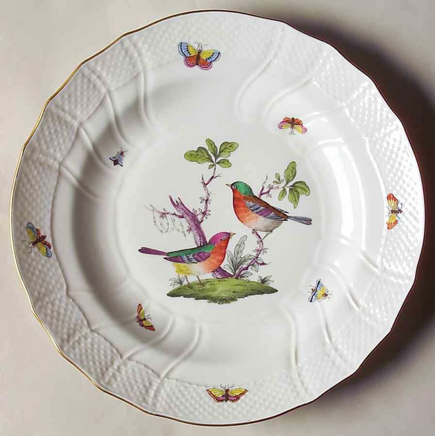 Rothschild Bird (Pastel Colors) Dinner Plate by Herend-1