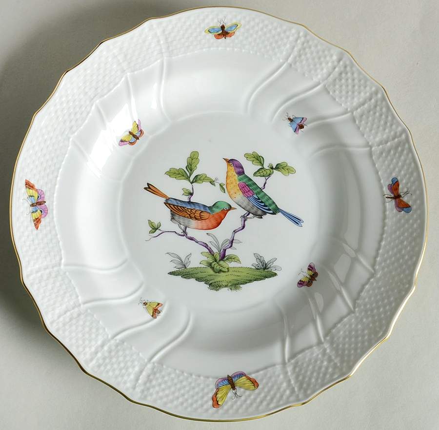 Rothschild Bird (Pastel Colors) Dinner Plate by Herend-1