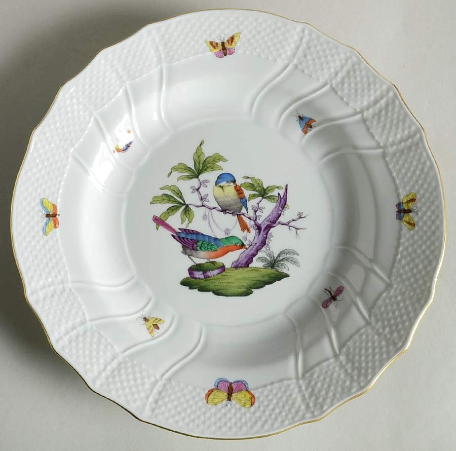Rothschild Bird (Pastel Colors) Dinner Plate by Herend-1