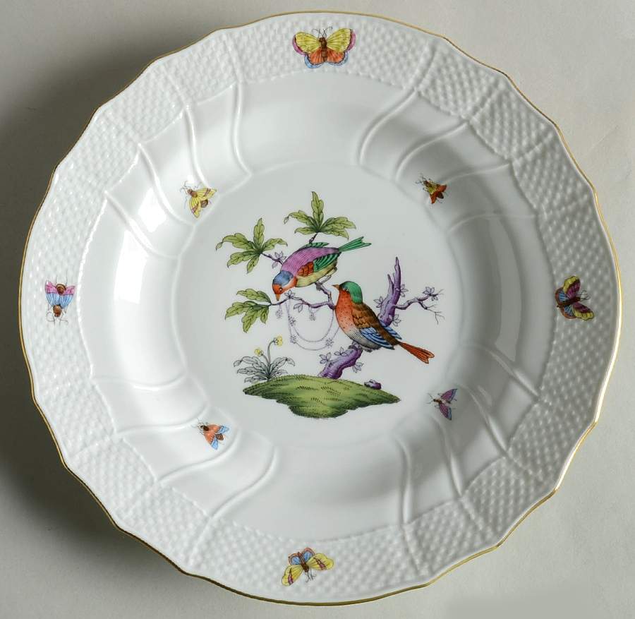 Rothschild Bird (Pastel Colors) Dinner Plate by Herend-1