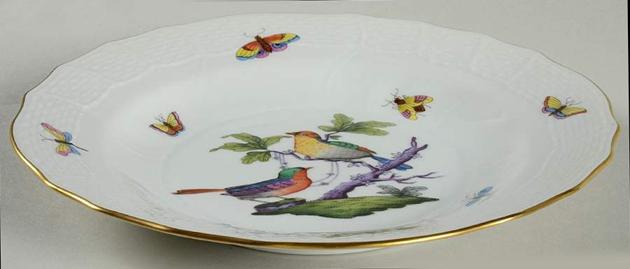 Rothschild Bird (Pastel Colors) Dessert/Pie Plate by Herend-1