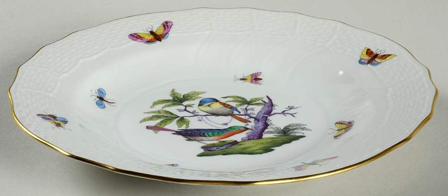 Rothschild Bird (Pastel Colors) Dessert/Pie Plate by Herend-1