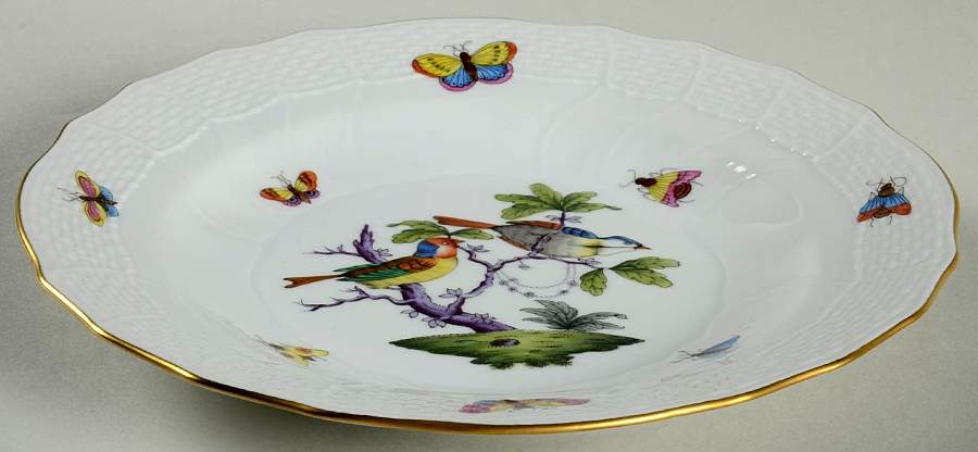 Rothschild Bird (Pastel Colors) Dessert/Pie Plate by Herend-1