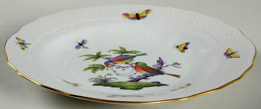 Rothschild Bird (Pastel Colors) Dessert/Pie Plate by Herend-1