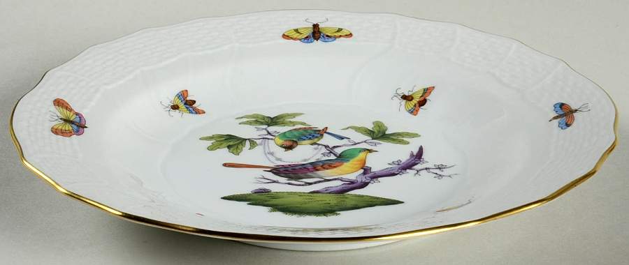 Rothschild Bird (Pastel Colors) Dessert/Pie Plate by Herend-1