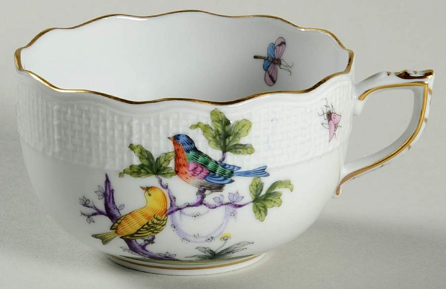Rothschild Bird (Pastel Colors) Flat Cup by Herend-1