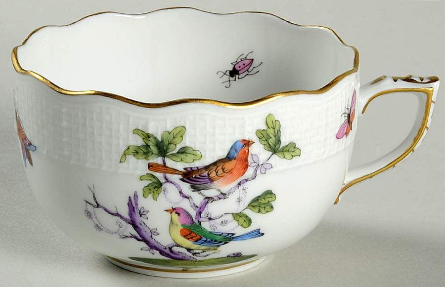Rothschild Bird (Pastel Colors) Flat Cup by Herend-1