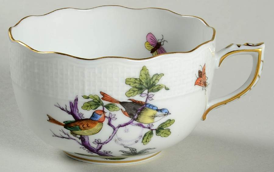 Rothschild Bird (Pastel Colors) Flat Cup by Herend-1