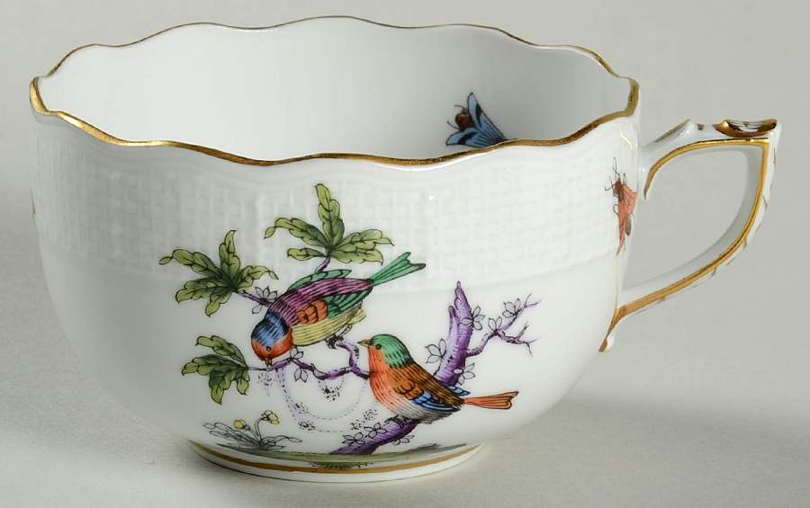 Rothschild Bird (Pastel Colors) Flat Cup by Herend-1