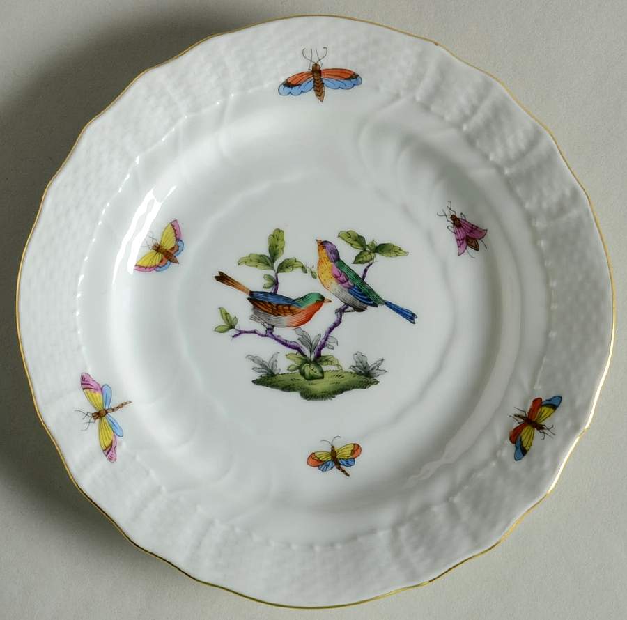Rothschild Bird (Pastel Colors) Bread & Butter Plate by Herend-1