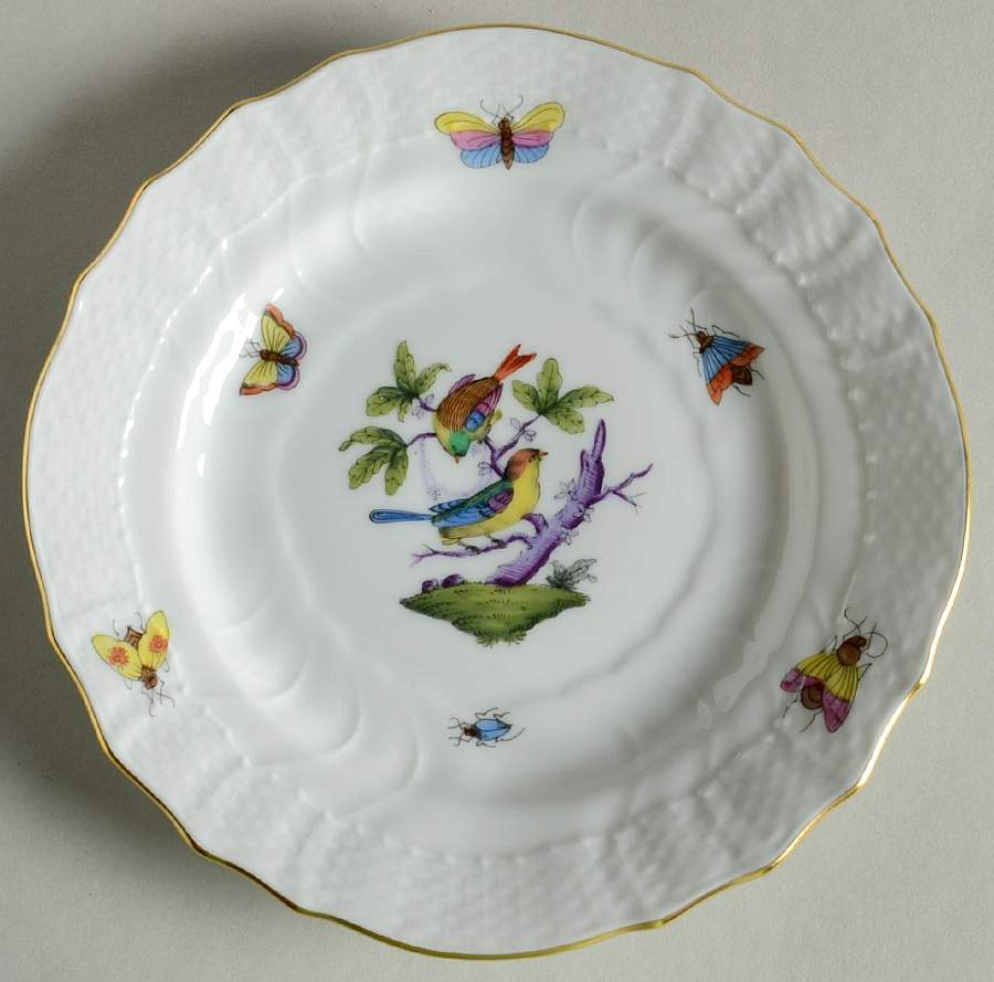 Rothschild Bird (Pastel Colors) Bread & Butter Plate by Herend-1