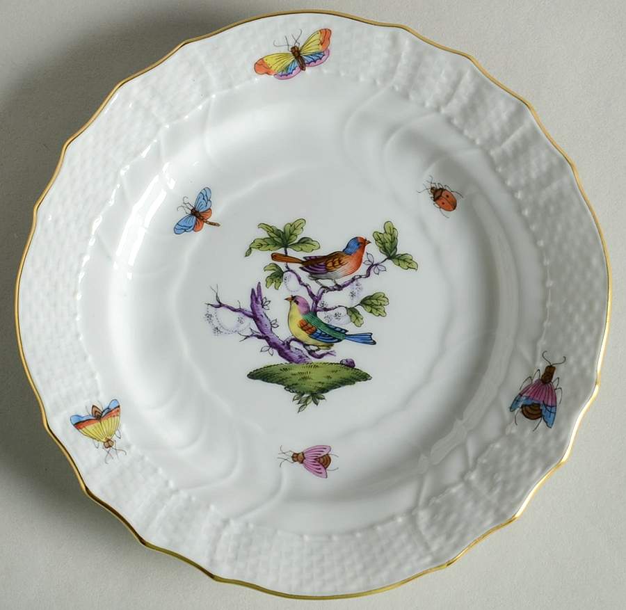 Rothschild Bird (Pastel Colors) Bread & Butter Plate by Herend-1