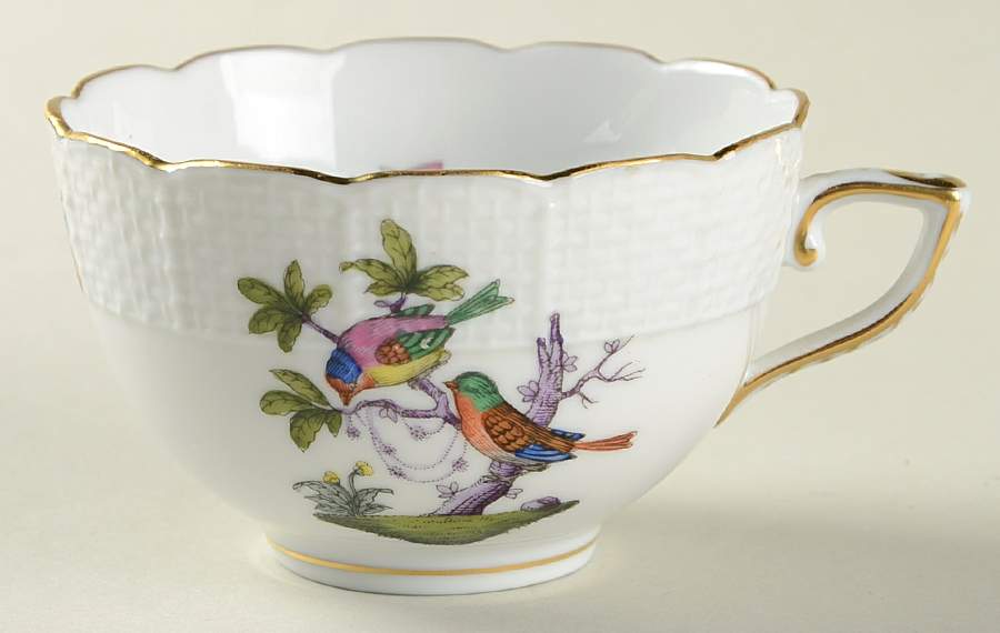 Rothschild Bird (Pastel Colors) Flat Demitasse Cup by Herend-1