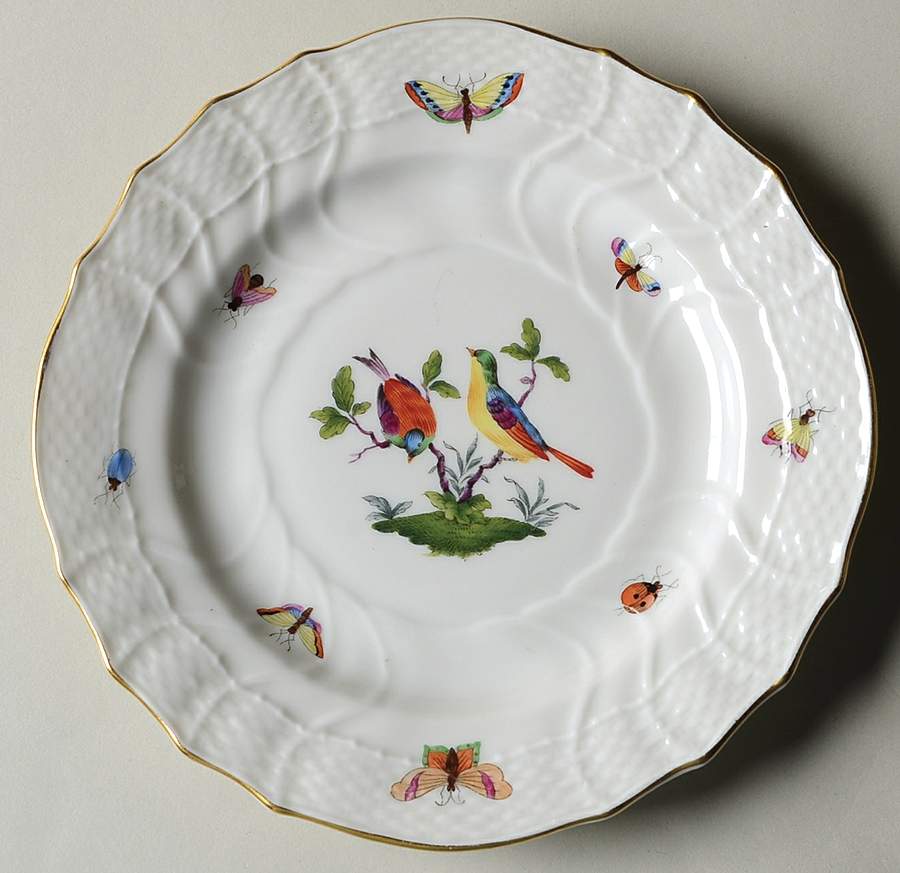 Rothschild Bird (Pastel Colors) Bread & Butter Plate by Herend-1