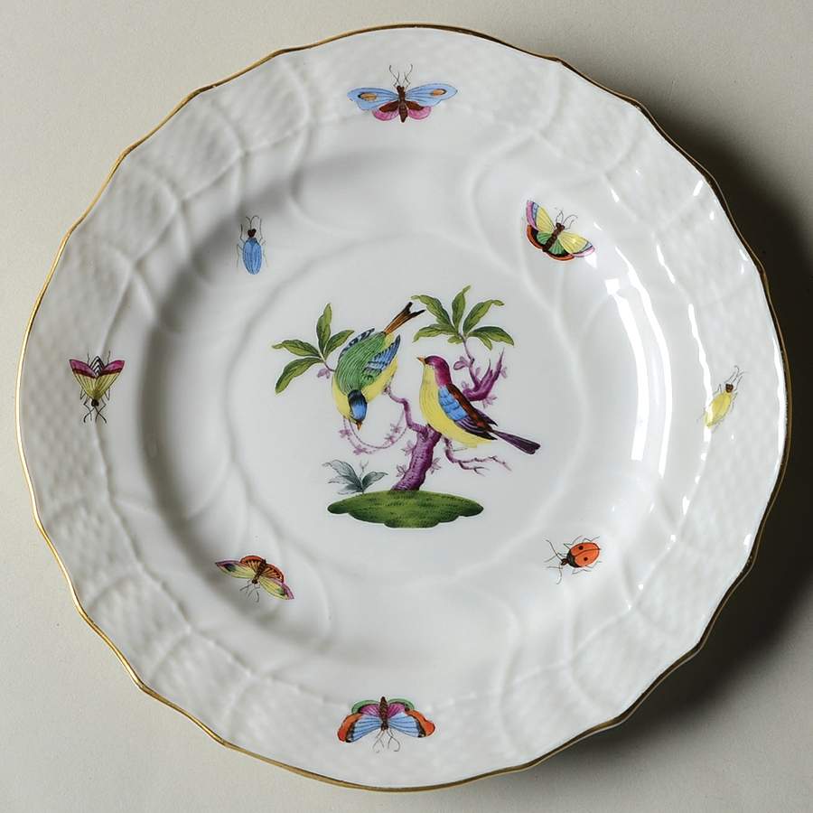 Rothschild Bird (Pastel Colors) Bread & Butter Plate by Herend-1