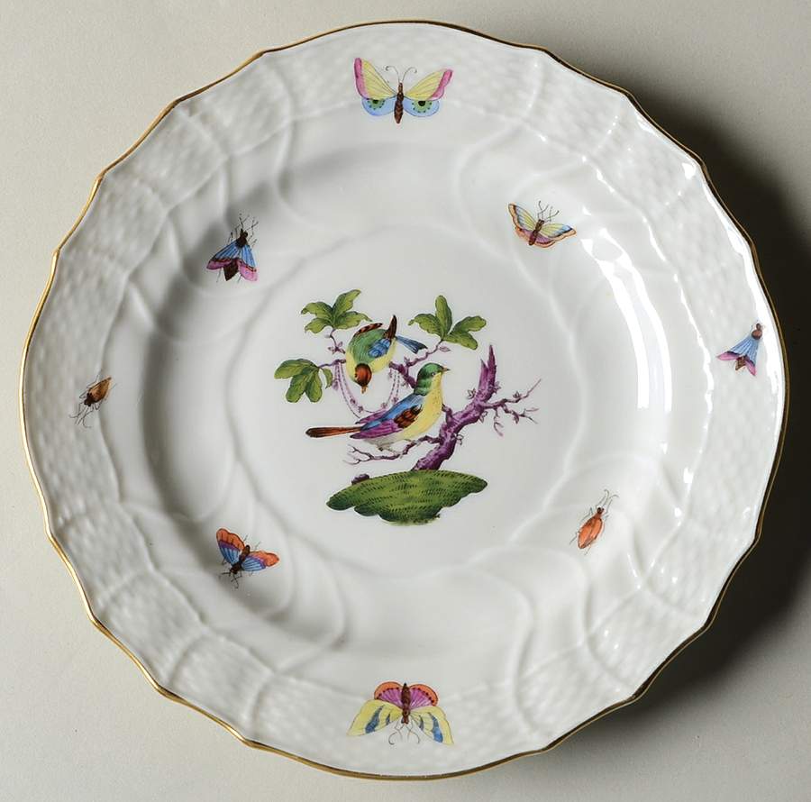 Rothschild Bird (Pastel Colors) Bread & Butter Plate by Herend-1