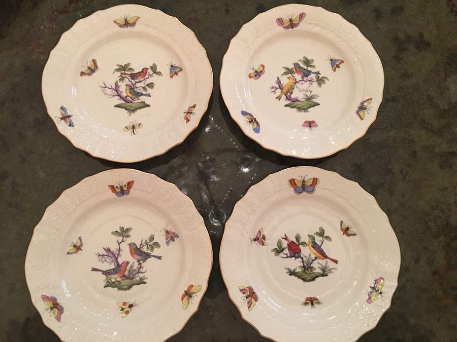 Rothschild Bird (Pastel Colors) Bread & Butter Plate by Herend-1