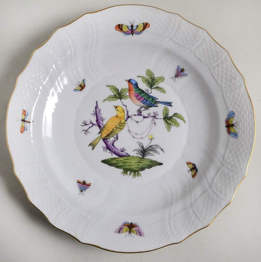 Rothschild Bird (Pastel Colors) Luncheon Plate by Herend-1