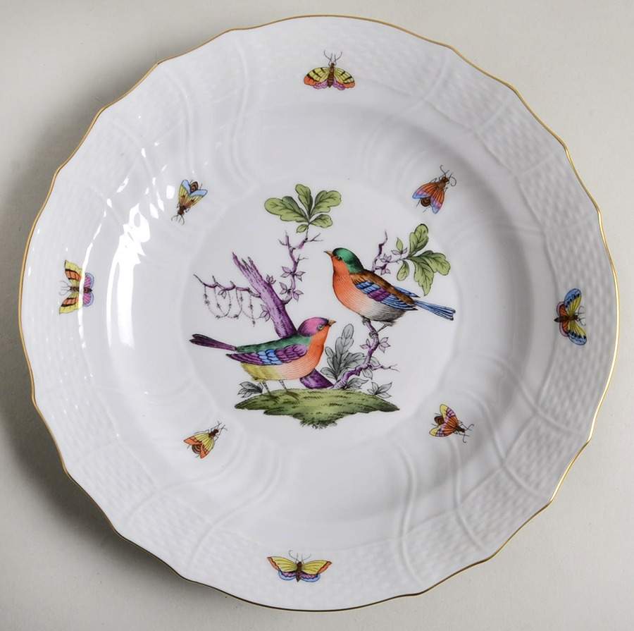 Rothschild Bird (Pastel Colors) Luncheon Plate by Herend-1
