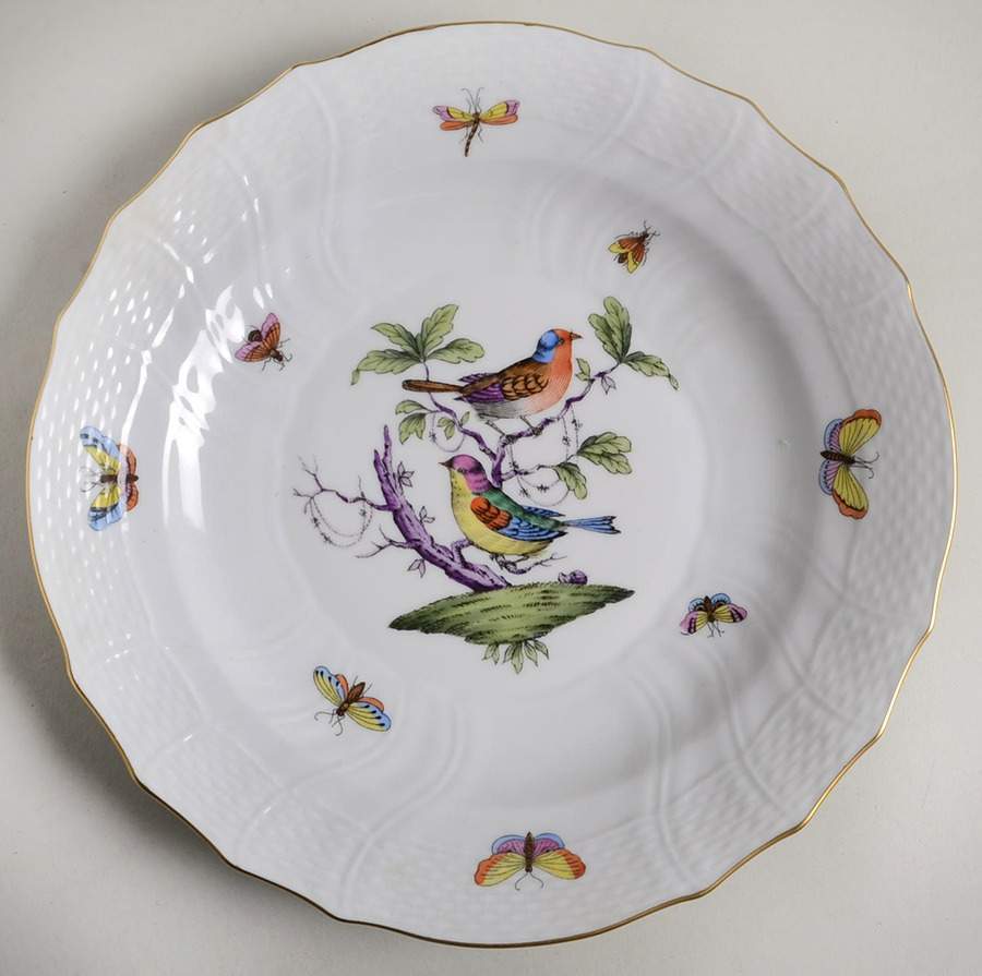 Rothschild Bird (Pastel Colors) Luncheon Plate by Herend-1