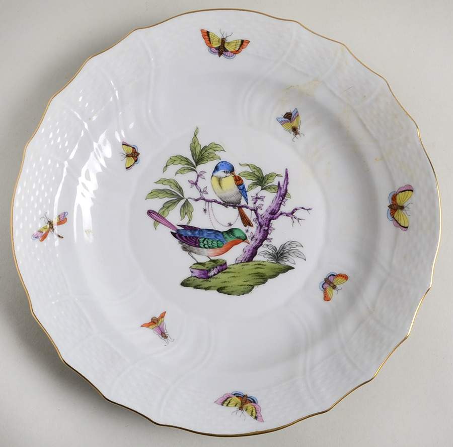 Rothschild Bird (Pastel Colors) Luncheon Plate by Herend-1