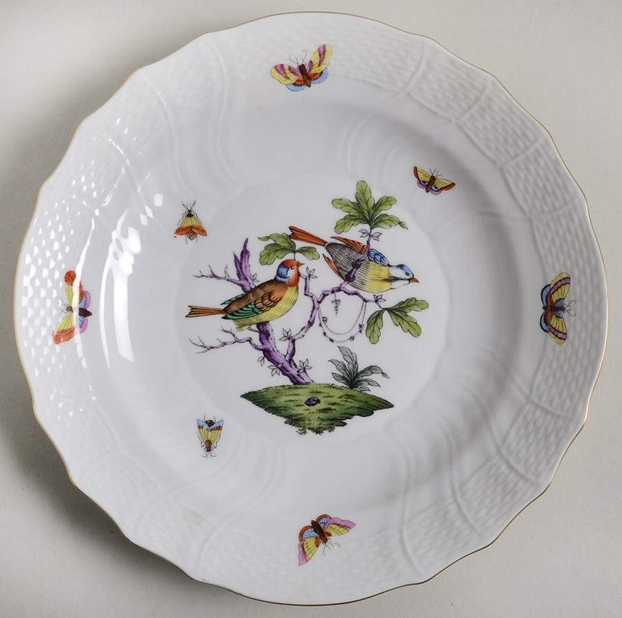 Rothschild Bird (Pastel Colors) Luncheon Plate by Herend-1