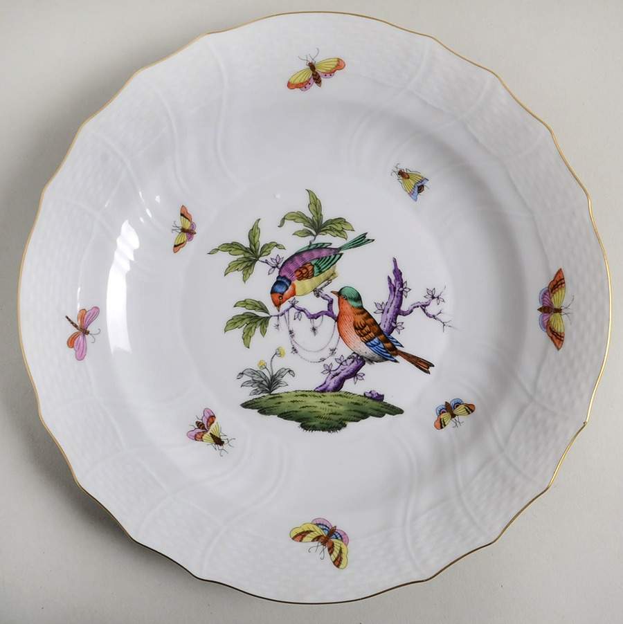 Rothschild Bird (Pastel Colors) Luncheon Plate by Herend-1